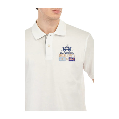 La Martina Polo Polo Uomo con patch bandiere S P25 - LA MARTINAMAP304PK031 - 00001 - S - Francavilla Moda